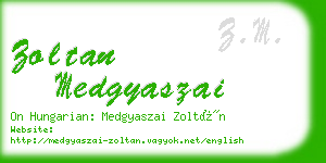 zoltan medgyaszai business card